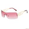 Gafas de Sol Retro Llama de Mercurio Estilo Europeo y Americano, Moda SexY Milenio Y2 Forma Cóncava Personalizadas Sin Montura de Una Pieza