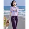 El Diseño de Moda de Este Año 2026 Nuevo Suéter de Punto Jacquard Elegante y Juvenil con Cintura Elástica para Mujer