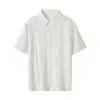 Nueva Camisa Versátil de Moda de Verano 2026 con Media Botonadura para Hombre, Top Casual Elegante de Color Sólido de Moda para Viajero