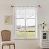 Cortinas Prontas para Comércio Exterior 2026, Cortinas Voil, Renda, Preto, Estilo Nórdico, Venda Quente Transfronteiriça para Porta de Cozinha, Cortinas Decorativas para Janelas Pequenas