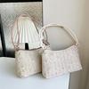 Bolso Tejido 2024 Nueva Moda Bolso Cruzado Tejido para Hombro y Axila Bolso Casual Simple para Viajes Bolso de Mano Bolso