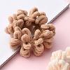 Outono e Inverno Pelúcia Macarrão Instantâneo Faixa de Cabeça Plissada Argola de Cabelo de Intestino Grosso Bola Baixa para Cabelo Meninas Mais Velhas Sensação Elástico Estojo de Couro Atacado