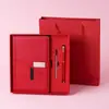 Set de Regalo Caja de Bolígrafo para Portátil de Gama Alta Bloc de Notas para Registros de Oficina de Empresa Cuaderno Exquisito de Gama Alta