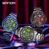 Reloj de Rueda de Cubo de Moto Sanda Recorte Estéreo Reloj de Rueda Giratoria Reloj de Cuarzo de Moda Genial para Niños Estudiantes de Secundaria y Preparatoria