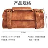 Bolsa de almacenamiento para herramientas de cuchillo de tallado portátil Bolsa enrollable para cuchillos de cuero Crazy Horse Bolsa de almacenamiento para herramientas cruzada Caja de herramientas