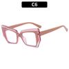 Gafas Planas para Mujer, Gafas de Alta Gama con Filtro de Luz Azul, Gafas Planas Estilo Ojo de Gato Retro Versátiles Bloqueadas por Color Transfronterizas Europeas y Americanas