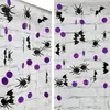Guirnalda de Papel de Calabaza, Araña y Murciélago de Halloween de 4 Metros para Colgar, Decoraciones para Sala de Estar y Centro Comercial, Decoración de Atmósfera de Halloween
