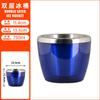 Utensilios de Bar Transfronterizos 2.5L Recto Doble Capa Cubeta para Hielo para Cerveza Helada Champán Metal Acero Inoxidable Cubeta para Hielo Seco Comercial