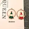 142 Colgantes de Navidad Colgantes de Aleación con Gota de Aceite Accesorios para Joyería DIY Colgante de Papá Noel Muñeco de Nieve Campana