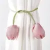 Novo Celebrante de Internet Tulipa Estilo INS Tira Fresca para Cortina Tira Branca de Gaze para Prender Cortina Corda de Flor