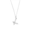 Estilo Minimalista Coreano y Japonés Versátil Colgante de Mariposa con Circonita Cadena para Clavícula Lujo Ligero Exquisito Tarjeta de San Valentín Bendición Collar