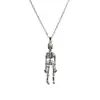 Collar de Halloween Transfronterizo Nuevo Europeo y Americano Cabeza de Calabaza Esqueleto Fantasma Murciélago Colgante de Moda Personalizado para Festival para Hombres y Mujeres