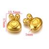 Cuentas perforadas de acero inoxidable cuentas espaciadoras de agujero grande chapadas en oro de 18 quilates cuentas para collar con colgante joyería DIY pulsera al por mayor