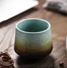Caneca de grés amassada à mão com flor plissada xícara de café expresso vintage cerâmica doméstica design de nicho xícara de chá