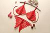 Conjunto de lingerie sexy de três peças lingerie aberta sexy três peças fabricantes uma geração de cabelo