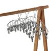 Acero inoxidable 10 pinzas para calcetines pinza para secar tendedero multifuncional antideslizante impermeable pinza para calcetines hogar colgador multi-pinza