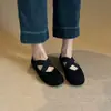 Zapatos Planos Retro Versátiles para Mujer, Mocasines Suaves de Ante con Borlas, Forro de Felpa Cálido, Slip-On, Colección Otoño/Invierno 2026