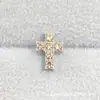 Pendientes de Cruz de Aleación de Titanio Astmf-136 con Circonita Titanio G23 Rosca Interna Pendientes de Labio con Circonita Joyería Adorno para la Cabeza