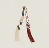 Bufanda con Borla Redonda 130*5 cm, Bufanda de Sarga de Seda Artificial, Cinta para el Cuello de Moda y Versátil, Lazo para Bolso