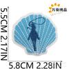 Patches Bordados para Costurar Tema Azul Patch de Menina Surfer Onda do Mar Caranguejo Eremita Etiqueta Bordada em Computador Distintivo de Concha