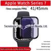 Adequado para Apple Watch7 dobra quente cola completa filme relógio iWatch7 41/45MM roxo luz composta filme macio