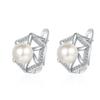 Aretes Coreanos de Moda Elegantes de Verano para Mujer Diseño Francés Aretes de Botón de Circonita Aretes Cortos de Perlas Joyería