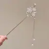 Pasador de Sándalo Negro para Mujer, Accesorio para el Cabello Fresco y Elegante, Pasador de Flor de Magnolia, Adorno para el Cabello Estilo Antiguo Qipao, Pasador Diario para Peinados Recogidos