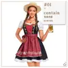 Disfraz de Festival de Cerveza Alemana de Carnaval, Campo Granja Bávara Múnich Dirndl Vestido de Camarera