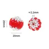 Novedad, Cuentas de Flor de Acrílico de Alta Resistencia, Cuentas Redondas Frescas Coloridas de Moda, Cuentas de Sandía de Alta Resistencia de Gama Alta Transfronterizas