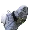 26 Dientes Acero Inoxidable Garra Simple Velcro Portátil Exterior Montañismo Pesca en Hielo Placa de Acero Cubrezapatos con Garra