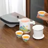Caneca de Cerâmica Panda Separação de Água e Chá Xícara de Chá Caneca de Escritório Presente Empresarial Conjunto de Chá Copo de Água Conjunto de Três Peças