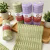 Paño de limpieza de terciopelo de bambú estilo TikTok, rasgable a mano, tejido de punto por urdimbre de terciopelo coral, doble uso para húmedo y seco, absorbente, engrosado para uso en cocina y hogar, disponible para venta al por mayor