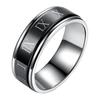 Anillo Romano de Moda Estilo Coreano Aovello Danza Callejera Moda Giratorio Negro Personalizado Creativo Hip-Hop Anillo para Dedo Índice de Hombre