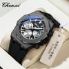 Reloj multifuncional Chenxi Dawn para hombre, cronógrafo de seis agujas, de silicona, deportivo, calendario, resistente al agua, de cuarzo, 968