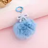 Nueva Versión Coreana Colgante Creativo de Bola de Pelo DIY Bola de Pelo de Imitación de Visón Cadena para Teléfono Móvil Bolso Colgante Llavero de Llavero con Cuentas de Lazo