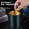 Cenicero de acero inoxidable para uso doméstico, con tapa, con un diseño creativo y elegante, adecuado para salas de estar y dormitorios, con una estética retro, y diseñado para evitar que las cenizas se dispersen