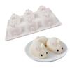 Molde de Silicone para Bolo Mousse Coelho Páscoa 6 Cavidades, Sorvete, Geleia, Pudim, Ferramentas de Confeitaria DIY