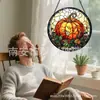 Vid de Calabaza de Navidad Colgante de Vidrio de Colores Adorno Colgante de Vidrio para el Hogar Decoración de Ventana Atrapasoles para el Jardín