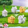 Fofa estatueta de cachorrinho cartoon, decoração DIY, acessório de cápsula surpresa, ornamento para carro ou mesa em miniatura