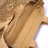 Bolso Nuevo de Paja Hueca para Mujer, Bolso Versátil Tejido a Mano, Bolso Tote de Hombro de Gran Capacidad, Bolso de Playa para Vacaciones en la Costa