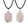 Punto Colgante de Piedra Natural en Forma de Disco Piedra Semipreciosa Colgante de Cristal Natural Accesorios para Joyería DIY Venta al por Mayor