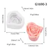 Cruz Margarita Tulipán Rosa Peonía Flor Molde de Silicona DIY Vela de Aromaterapia Yeso Adorno Venta al por Mayor