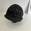 Chapéu Cúpula Plissado Estilo Japonês Retrô Couro PU Desgastado para Meninas Outono e Inverno Quente e à Prova de Vento Lazer ao Ar Livre Chapéu de Pescador