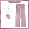 2025 Pijama Nuevo de Mujer Verano Algodón Modal Mono Pantalón Talla Grande Holgado Casual Usable Pantalón para el Hogar