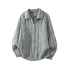 Suéter de punto para hombre estilo americano con cuello polo, tejido casual holgado vintage para pareja, nuevo top de moda para hombre invierno 2026