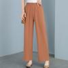 Pantalones anchos rectos de verano finos y delgados de estilo nuevo para mujeres de mediana edad y mayores de 2024. Pantalones casuales sueltos y delgados para mamás.
