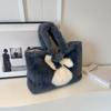 Bolso de felpa para mujer Otoño e Invierno Combinación con todo 2023 Nueva Moda bolso de hombro con textura peluda clase bolso tote para ir al trabajo