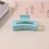 Pinza para el Cabello Mate Transfronteriza Tipo Pinza de Tiburón con Acabado de Alta Gama, Pinza de Garra Rectangular Simple de 13 cm, Tamaño Grande para Cabello Grueso, Accesorio para el Cabello para Mujer