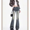Jeans Acampanados Vintage para Mujer 2026 Nuevo Ajuste Delgado Casual Elegante Versátil Pantalones de Campana Fluidos