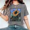Comércio exterior feminino verão estilo americano retro rua algodão pesado lavado velho camiseta masculina e feminina estampada camiseta top